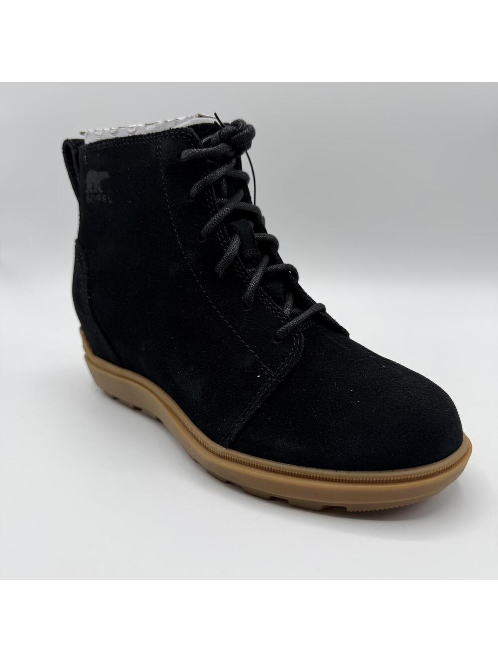 SOREL Evie II Lace Up Wedge Boots Black Suede Women Size 5.5 - Picture 11 of 11